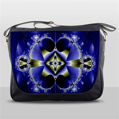 Fractal Fantasy Blue Beauty Messenger Bags