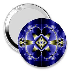 Fractal Fantasy Blue Beauty 3  Handbag Mirrors by Nexatart