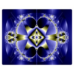 Fractal Fantasy Blue Beauty Double Sided Flano Blanket (medium)  by Nexatart