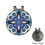 Fractal Cathedral Pattern Mosaic Hat Clips with Golf Markers Front