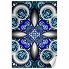 Fractal Cathedral Pattern Mosaic Canvas 12  X 18   by Nexatart