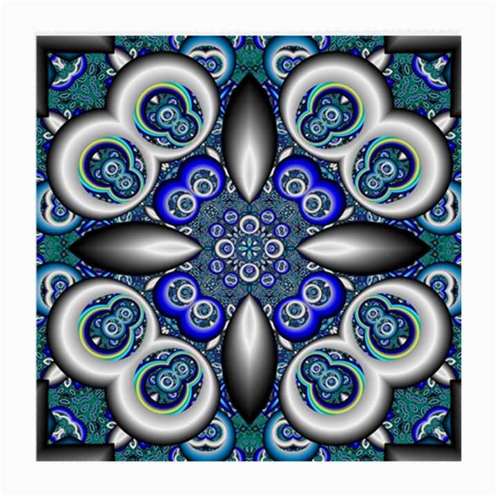 Fractal Cathedral Pattern Mosaic Medium Glasses Cloth