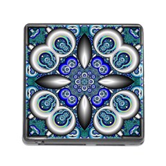 Fractal Cathedral Pattern Mosaic Memory Card Reader (square) by Nexatart