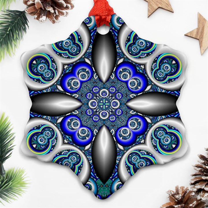 Fractal Cathedral Pattern Mosaic Ornament (Snowflake)