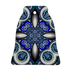 Fractal Cathedral Pattern Mosaic Bell Ornament (two Sides) by Nexatart