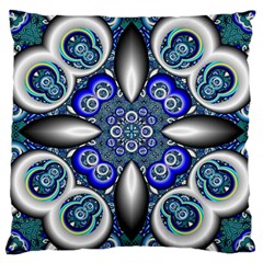 Fractal Cathedral Pattern Mosaic Large Cushion Case (two Sides) by Nexatart