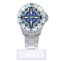 Fractal Cathedral Pattern Mosaic Plastic Nurses Watch by Nexatart