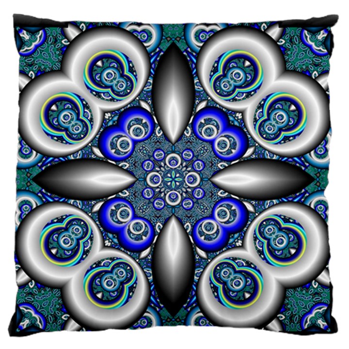 Fractal Cathedral Pattern Mosaic Standard Flano Cushion Case (One Side)