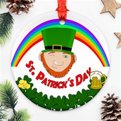 St  Patrick Ornament (round) by Valentinaart