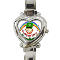 St  Patrick Heart Italian Charm Watch by Valentinaart