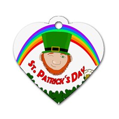 St  Patrick Dog Tag Heart (one Side) by Valentinaart