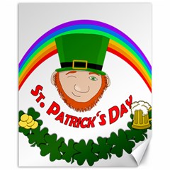 St  Patrick Canvas 11  X 14   by Valentinaart