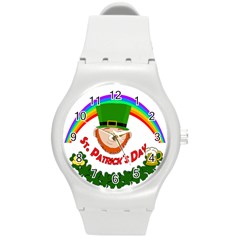 St  Patrick Round Plastic Sport Watch (m) by Valentinaart