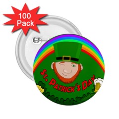 St  Patrick s Day 2 25  Buttons (100 Pack)  by Valentinaart