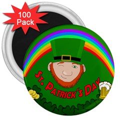 St  Patrick s Day 3  Magnets (100 Pack) by Valentinaart