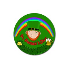 St  Patrick s Day Magnet 3  (round) by Valentinaart