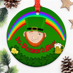 St  Patrick s Day Round Ornament (two Sides) by Valentinaart