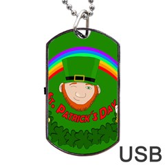 St  Patrick s Day Dog Tag Usb Flash (one Side) by Valentinaart