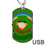 St. Patrick s day Dog Tag USB Flash (One Side) Front