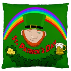 St  Patrick s Day Large Cushion Case (two Sides) by Valentinaart