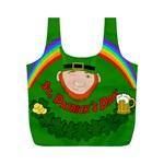 St. Patrick s day Full Print Recycle Bags (M)  Back