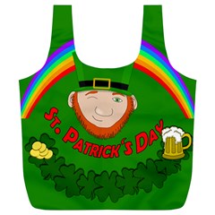 St  Patrick s Day Full Print Recycle Bags (l)  by Valentinaart