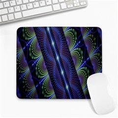 Fractal Blue Lines Colorful Large Mousepads by Nexatart