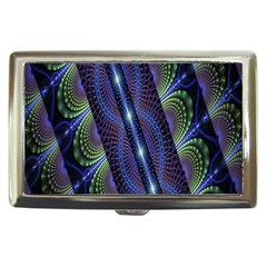 Fractal Blue Lines Colorful Cigarette Money Cases