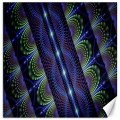 Fractal Blue Lines Colorful Canvas 20  x 20  