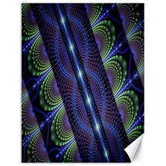 Fractal Blue Lines Colorful Canvas 18  X 24  