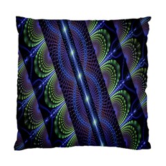 Fractal Blue Lines Colorful Standard Cushion Case (Two Sides)