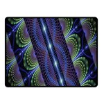 Fractal Blue Lines Colorful Fleece Blanket (Small) 50 x40  Blanket Front