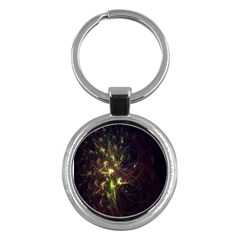 Fractal Flame Light Energy Key Chains (round)  by Nexatart