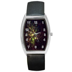 Fractal Flame Light Energy Barrel Style Metal Watch by Nexatart