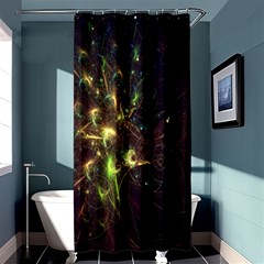 Fractal Flame Light Energy Shower Curtain 36  X 72  (stall)  by Nexatart