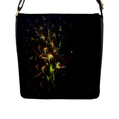 Fractal Flame Light Energy Flap Messenger Bag (l)  by Nexatart