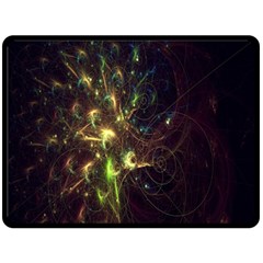 Fractal Flame Light Energy Double Sided Fleece Blanket (large)  by Nexatart