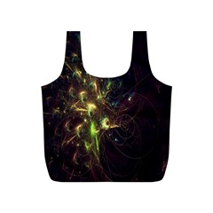 Fractal Flame Light Energy Full Print Recycle Bags (s)  by Nexatart