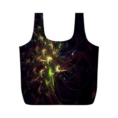 Fractal Flame Light Energy Full Print Recycle Bags (m) 