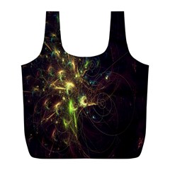 Fractal Flame Light Energy Full Print Recycle Bags (l)  by Nexatart