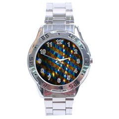 Fractal Digital Art Stainless Steel Analogue Watch