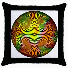 Fractals Ball About Abstract Throw Pillow Case (black)