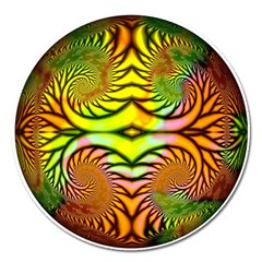 Fractals Ball About Abstract Magnet 5  (round) by Nexatart