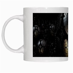 Fractal Sphere Steel 3d Structures White Mugs