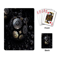 Fractal Sphere Steel 3d Structures Playing Card