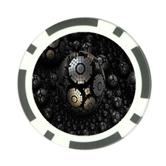 Fractal Sphere Steel 3d Structures Poker Chip Card Guard