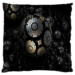 Fractal Sphere Steel 3d Structures Large Cushion Case (One Side)