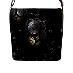 Fractal Sphere Steel 3d Structures Flap Messenger Bag (L) 