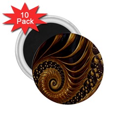 Fractal Spiral Endless Mathematics 2 25  Magnets (10 Pack)  by Nexatart