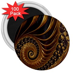 Fractal Spiral Endless Mathematics 3  Magnets (100 Pack) by Nexatart